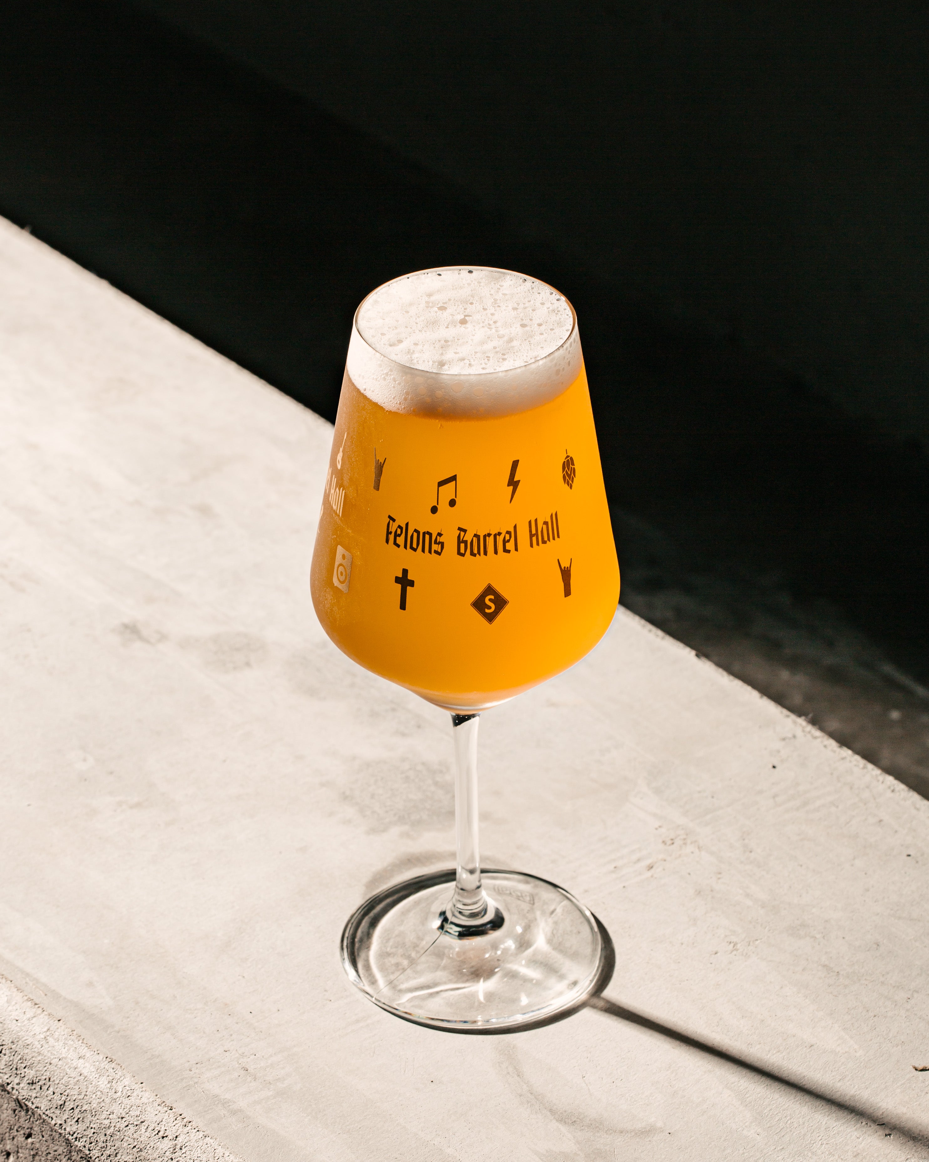 Barrel Hall Glass Felons Brewing Co.